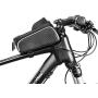 ZENG Bike Phone Bag Bike Front Frame Bag Waterproof Bicycle Phone Mount Bag Top Tube Frame Bag with Touch Screen Large Capacity Phone Case for Cellphone Below 6.5’’ iPhone 11 8 Plus xs max