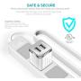 iPhone Charger, Overtime Apple MFi Certified 4ft Lightning USB Cable with Dual Port Wall & Car Charger Adapter for iPhone 11 Pro Max X Xs XR 8 7 6s 5 SE, iPad Pro Air Mini - White