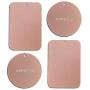 Metal Plate with 3M Adhesive Back for Magnetic Car Mount Cell Phone Holder GPS and Tablet Holder (2 Rectangle & 2 Round) (Rose Gold)