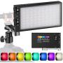 Pixel G1s RGB Video Light, Built-in 12W Rechargeable Battery LED Camera Light 360° Full Color 12 Common Light Effects, CRI≥97 2500-8500K LED Video Light Panel with Aluminum Alloy Body
