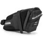 WIOR Strap-on Bike Saddle Bag, 1.5L Waterproof Bike Under Seat Bag with Zipper & Reflective Stripes, Mountain Road Bikes Bicycle Pouch Under Seat for Outdoor Riding Cycling Accessories (Black)