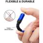 Micro USB Cable Android Charger, JSAUX (2-Pack 6.6FT) Micro USB Android Charger Cable Nylon Braided Cord Compatible with Samsung Galaxy S7 S6 J7 Note 5, Kindle, Xbox, PS4 and More-Blue