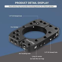 SMALLRIG Mounting Rod Clamp Ring for Zhiyun Crane2 Crane v2 Crane Plus Gimbal Stabilizer for DSLR Camera with 1/4" & 3/8" Thread Locating Points, 18 lb Payload- 2119