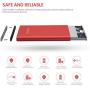 Yoobao Portable Charger 10000mAh Slim Power Bank Powerbank External Cell Phone Battery Backup Charger Battery Pack Dual Input Compatible iPhone 11 X XR Xs Max 8 7 Plus Android Samsung - Bright Red
