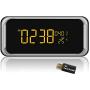 Portable Bluetooth Speaker, Radio Clock, with 2x6W Acoustic Drivers, 7-Inch LED Display, Night Light, Dual Alarm Clock, Slots for Micro SD Card & USB & AUX-in, for Smart Phone Tablet MP3 PC(Upgraded)