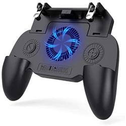 YSSHUI Mobile Game Controller,4-in-1 Cooling Pad Power Bank Shoot and Sensitive Aim Trigger Controller Ergonomic Gamepad for Android & iOS(4000mAh)