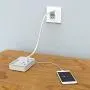 USB Charger Station MANTO 50W 8-Port Fast Cell Phone Desktop Charging Dock with 5ft Power Cord for Multi Devices - White USB Charger Station MANTO 50W 8-Port Fast Cell Phone Desktop Charging Dock with 5ft Power Cord for Multi Devices - White