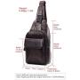 Mens Sling Bag Genuine Leather Chest Shoulder Backpack Cross Body Purse for Men And Women