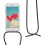 kwmobile Crossbody Case Compatible with Apple iPhone 7 Plus / 8 Plus - Clear Transparent TPU Cell Phone Cover with Neck Cord Lanyard Strap - Transparent/Black