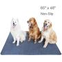 Non-Slip Dog Pads 65 x 48, Washable Puppy Pads with Fast Absorbent, Waterproof for Training, Whelping, Housebreaking, for Playpen, Crate, Kennel