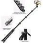 62” Selfie Stick Tripod, Integrated, Torjim Portable Phone Tripod with Phone Holder, Bluetooth Remote for iOS & Android, Tripod Stand Perfect for Camera & GoPro with 360°Tripod Head and GoPro Adapter 62” Selfie Stick Tripod, Integrated, Torjim Portable Phone Tripod with Phone Holder, Bluetooth Remote for iOS & Android, Tripod Stand Perfect for Camera & GoPro with 360°Tripod Head and GoPro Adapter