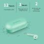Wireless Earbuds, Goojodoq Bluetooth 5.0 Earbuds-Wireless Earphones with Smart Touch, Dual-Mic, Auto-Pair, 3D Stereo, Sweatproof Mini Sports Earbuds Compatible with Hi-Fi Sound for Android and iPhone