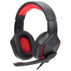 Redragon H220 THEMIS Wired Gaming Headset, Stereo Surround-Sound, Noise Cancelling Over-Ear Headphones with Mic, Volume Control, Red LED Light, Compatible with PC, PS4/3, Xbox One and Nintendo Switch