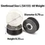 Simthread 25pcs 15White + 10Black Prewound Bobbin Thread Size L (SA155) 60WT for Brother Husqvarna Pfaff Embroidery Thread Sewing Thread Machine with Clear Storage Plastic Case DIY