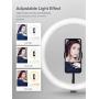 Elitehood 12’’ LED Ring Light with Stand and Phone Holder, Adjustable Selfie Light Makeup Light, 3 Colors Light Ring YouTube Equipment & Ringlight with Phone Stand for recording/Photography/VLOG/Video