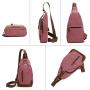 Canvas Sling Bag Small Crossbody Backpack Shoulder Casual Daypack Rucksack for Men Women Outdoor Cycling Hiking Travel