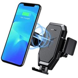 Mpow Wireless Car Charger Mount, Fast Auto Charging Air Vent Phone Holder(10W, 7.5W 5W) Compatible iPhone 11 Pro MAX/XS MAX/XS/XR/X8 Plus, Samsung Galaxy S20 S10+ S9+ S8 Note 9