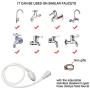 U-BCOO Sink Spray Rubber Hose Portable Shampoo Sprayer (Hose)