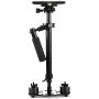 YaeCCC S60 Handhold Camera Stabilizer 24"/60cm with Quick Release Plate 1/4 and 3/8 Screw Compatible for Nikon, Canon, Sony, Panasonic-Up to 6.61/3kg