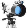 70mm Aperture 400mm AZ Mount Astronomical Refractor Telescope, Good Gift for Observe The Moon and Landscape - Portable Travel Scope with Backpack