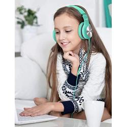 Mpow CH6 Pro Kids Headphones Over-Ear with Microphone and Volume Limited 85dB/94dB, Wired Headphone for Teens Girls Boys, HD Stereo Headset w/Sharing Function, Foldable Headset for School/PC/Cellphone