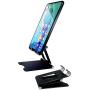 Cell Phone Stand,Tablet Stand，Foldable and Adjustable Metal Mobile Phone Bracket，Cradle Dock for Desk, Home, Office, Travel