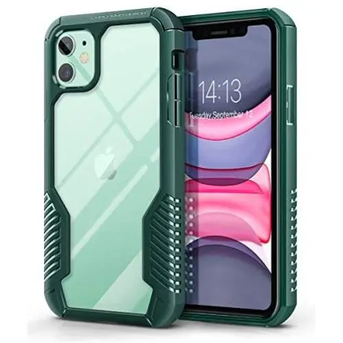 MOBOSI Vanguard Armor Designed for iPhone 11 Case, Rugged Cell Phone Cases, Heavy Duty Military Grade Shockproof Drop Protection Cover for iPhone 11 6.1 Inch 2019 (Green) MOBOSI Vanguard Armor Designed for iPhone 11 Case, Rugged Cell Phone Cases, Heavy Duty Military Grade Shockproof Drop Protection Cover for iPhone 11 6.1 Inch 2019 (Green)
