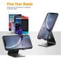 ORIbox Cell Phone Holder Black Compatible with 4~8inch iPhone 11 Pro Max/Xr/Xs Max/8/7/SE 2020, and all iPhone devise, Samsung Phone, Tablet, All Android Smartphone