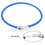 LED Dog Collar,USB Rechargeable Glowing Dog Collars, Light Up Collar Improved Pet Safety &Visibility at Night, 3 Flashing Modes,Water-Resistant Lighted Collar Fits For Small Medium Large Dogs