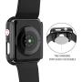 Misxi Black Hard Case Compatible with Apple Watch Series 5 Series 4 44mm with Screen Protector, Hard PC Case Slim Tempered Glass Screen Protector Overall Protective Cover for iwatch Series 5/4