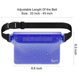 iKuShang Waterproof Pouch 2 Pack/3 Pack Waterproof Fanny Pack Waterproof Phone Case Waterproof Wallet Protect Your Valuables Safe & Dry Perfect for Boating Swimming Beach Pool Water Parks