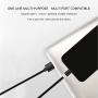Magnetic Charging Cable, 4 pcs 3 in 1 Magnetic Phone Charger Cable LED Flowing USB Fast Magnetic Charger Nylon Braided Cord Compatible with Micro USB Type C iProduct 2 x 3.3ft 2 x 6.6ft