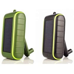 Solar Charger Hand-Crank Portable, 10000 mAh Solar Power Charger, 2020 Edition, Dual USB Output & LED Flashlight, 3 Power Modes, Mobile Phone Charger Waterproof Indoor & Outdoor (2-Pack Black/Green)