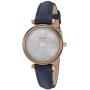Fossil Womens Carlie Mini Stainless Steel and Leather Quartz Watch