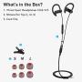 Sport Headphones with Microphone, Running Earbuds with Wrap-Around Ear Hooks, Ideal for for Workout Gym Exercise, Wired Earphones with 3.5mm Plug Compatible with Smartphone Tablet PC, CGS-W3