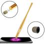 Honsky Cell Phone Stylus, Tablet Stylus for Touch Screens: Universal Long Metal Slim Waist Stylist Pens, Tablet Pen, Touchscreen Stylus Pen - with Replacement Tips, Golden