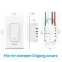 Smart Light Switch, Gosund 2.4Ghz WiFi Light Switch Works with Alexa, Google Assistant, Remote Control/Voice Control and Schedule, Neutral Wire Required, Single-Pole, No Hub Required