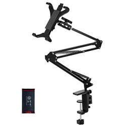 Foldable Phone Tablet Mount Holder – Aluminum Universal Flexible Tablet Bracket Mount Holder Adjustable and Compatible with 4-13 Inches Smartphones Tablets iPad/iPad Air/iPad Pro/Nintendo Switch