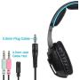 SADES Gaming Headset SA807 Updated 3.5mm Multi-Platform Stereo Sound PC, Over-Ear Gaming Headphones with Mic Compatible with New Xbox one PS4 PC Laptop Mac iPad iPod(Black&Blue)