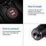 Quick Charge 3.0 Dual USB Charger Socket, Waterproof 12V/24V QC3.0 Dual USB Fast Charger Socket Power Outlet with Touch Switch for Car Marine, Boat, Motorcycle, Truck and More(QC3.0-Red)