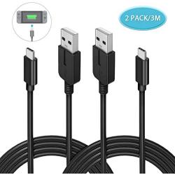Charger Charging Cable for Nintendo Switch and Nintendo Switch Lite, 6amlifestyle USB Type C Cable (2-Pack 10FT) USB C to USB A Type C Fast Charging Cord for Switch Lite, Pro Controller, Samsung Gala