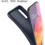 Muokctm Samsung Galaxy A10E Case, with Tempered Glass Screen Protector, Slim Soft TPU Protective Rubber Bumper Case Cover for Samsung Galaxy A10E Phone (Blue)