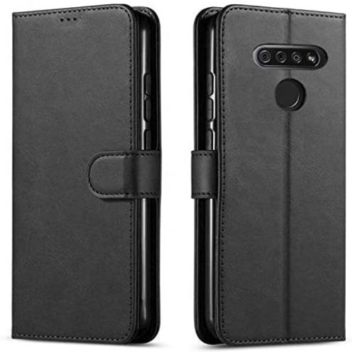 STARSHOP- LG Aristo 5 Phone Case, Phoenix 5 / Tribute Monarch / K8X / Risio 4 / Fortune 3 Case, Included [Tempered Glass Screen Protector], Premium Leather Wallet Pocket Credit Card Slots - Black