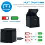 COOLSHOW Hero 8 Battery 1220mAh (3 Packs) and Triple Charger for GoPro HERO8 Black,GoPro HERO7 Black,GoPro HERO6 Black,GoPro HERO5 Black,GoPro HERO8/7/6/5,GoPro Hero(2018)