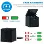COOLSHOW Hero 8 Battery 1220mAh (3 Packs) and Triple Charger for GoPro HERO8 Black,GoPro HERO7 Black,GoPro HERO6 Black,GoPro HERO5 Black,GoPro HERO8/7/6/5,GoPro Hero(2018)