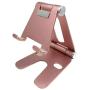 POKANIC Cell Phone Fully Foldable Stand Dock Holder Cradle Mount Organizer Charger Station Table Desk Bed Office School Kitchen Travel Portable Adjustable Multi-Angle Aluminum Non-Slip (Rose Gold)