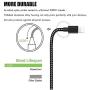 JR TECHNIK iPhone Charger, Lightning Cable MFi Certified High-Speed Charging Cord Lightning to USB A iPhone Charger Cable