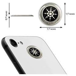 My-JAXO Premium 6 Pack EMF Radiation Stickers for Phone - Emf Protection Cell Phone - Radiation Protection for Cell Phone - Emf Blocker - Absorbs EMF Radiation - Remove EMF Waves EMF Shield Silver