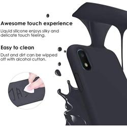 Vinve Liquid Silicone Case for Samsung Galaxy A10e, Gel Rubber Full Body Protection Shockproof Cover Slim Fit Case Drop Protection Case (Black)