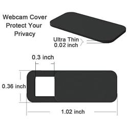 Webcam Cover Slider, Laptop Camera Cover 0.02in Ultra-Thin fits Echo Spot Smartphones Tablets Macbooks Computers Desktops with Strong Adhensive, Protecting Privacy and Securtiy